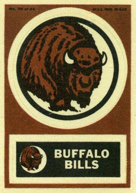 1968 Topps Test Sticker Buffalo Bills